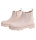 Beżowe dziewczęce botki sztyblety /D3-2 17063 T283/