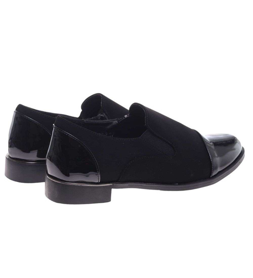 Czarne wizytowe półbuty damskie /G12-1 18704 T2/