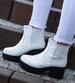 Ocieplane białe botki na platformie /C6-2 16619 T142/