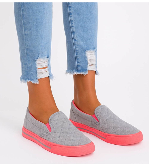 Szaro fuksjowe dziewczęce tenisówki /F1-2 15900 T075/