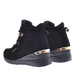 Czarne sneakersy damskie na koturnie /B5-3 12816 T891/