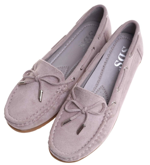 Fioletowe czółenka na niskim koturnie /B5-2 18219 W233/