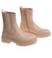 Beżowe botki damskie z ociepleniem /A4-2 18501 T238/