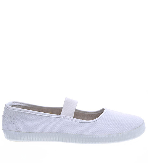 Baleriny tenisówki wsuwane białe czeszki /G6-1 15528 T4-3/