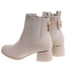 Klasyczne damskie botki na niskim obcasie Beżowe /E10-3 18381 W484/