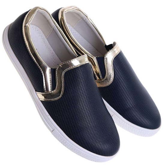 Dziewczęce granatowe trampki slip on /F5-1 11713 T193/