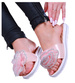 Plażowe różowe klapki z ozdobą /F5-1 14016 T096/