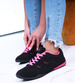 Sznurowane czarno fuksjowe buty sportowe /C1-3 H2 14992 S149/