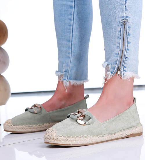 Zielone baleriny espadryle /A5-3 16221 T184/