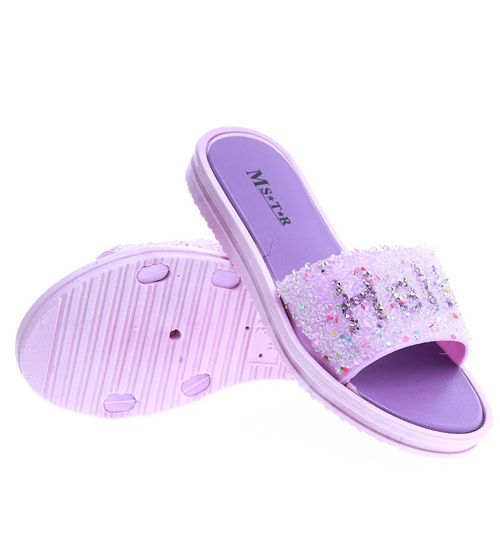 Fioletowe klapki dla dziewczynki /F2-1 13950 T190/