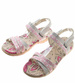 Komfortowe sandały w sportowym stylu Beżowo-Różowe /F3-2 8523 S293/