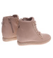 Beżowe sneakersy damskie na koturnie /F7-2 12802 T891/