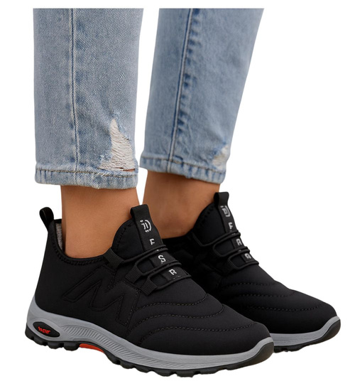 Ocieplane buty chłopięce sportowe Czarne /B5-2 18162 T336/