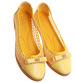 Przewiewne damskie baleriny Żółte /F10-2 10265 S098/