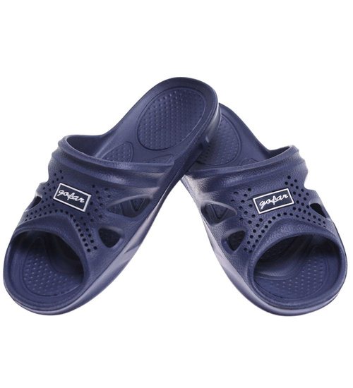 Klapki męskie na basen wodoodporne granatowe /E2-1 11703 T195/