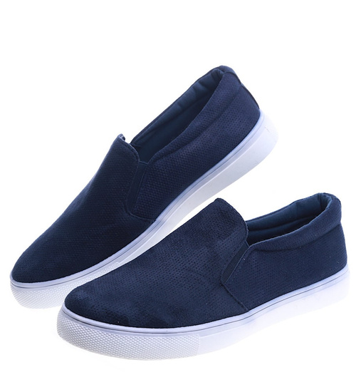 Wsuwane granatowe trampki slip on /D6-2 13610 S171/