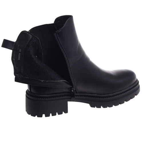 Ocieplane czarne botki workery /G4-1 18555  W4/