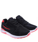 Sznurowane męskie buty sportowe Czarno czerwone /D7-3 15744 T382/