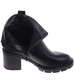 Czarne botki damskie na grubym obcasie /D2-2 18252 W482/