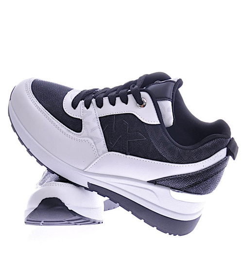 Trampki damskie na niskim koturnie /E5-3 12522 T498/