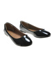 Lakierowane czarne balerinki /F10-3 4591 S079/
