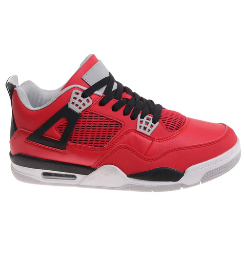Czerwone wysokie buty sportowe męskie /C2-3 17963 W308/