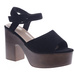 Czarne damskie sandały na platformie /C1-3 13106 T2/