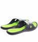 Czarno zielone plażowe klapki damskie /B7-1 16634 S184/