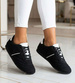 Czarne sneakersy damskie zamszowe /C4-3 18800 W282/