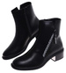 Czarne botki z wysoką cholewką /F1-3 18077 T333/