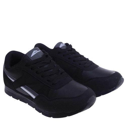 Sportowe czarne buty chłopięce sneakersy /D5-1 18123 T389/