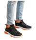  Sznurowane chłopięce buty sportowe Czarno pomarańczowe /G12-1 18089 T333/
