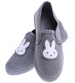 JASNO szare wsuwane trampki slip on z króliczkiem /F2-2 15762 T141/