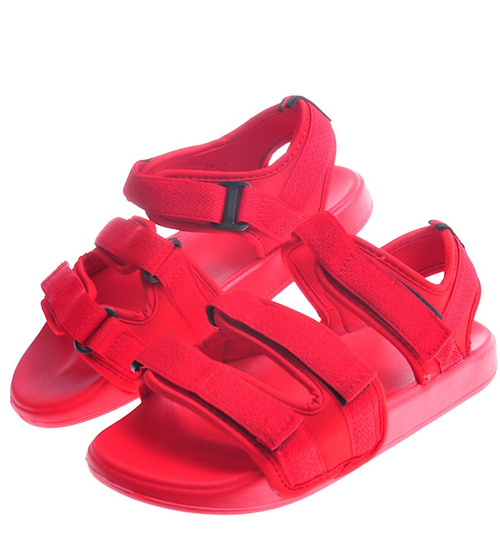 Lekkie czerwone sandały /A1-2 11849 T199/