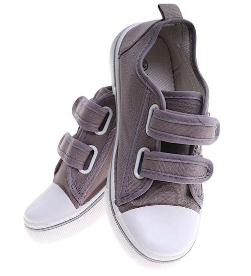 Chłopięce szare tenisówki na rzepy /G8-1 16834 T188/