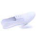 Białe materiałowe tenisówki slip on /E6-214442 T213/