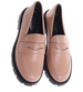 Cieliste półbuty loafersy damskie na platformie /K3-4 18627 W147/