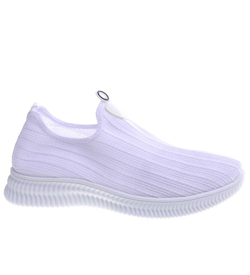 Wsuwane damskie buty sportowe białe /D6-3 13093 T235/