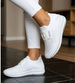 Damskie buty sportowe wsuwane białe sneakersy /C4-1 17112 W102 +h2/