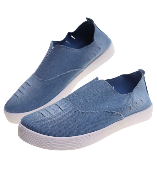 Wsuwane niebieskie tenisowki slip on /F4-3 13465 S079/