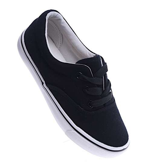 Czarne dziewczęce trampki  /E1-2 13814 T193/