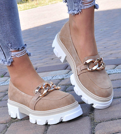 Skórzane półbuty na platformie Filipczyk /A10-2 11231 S?/