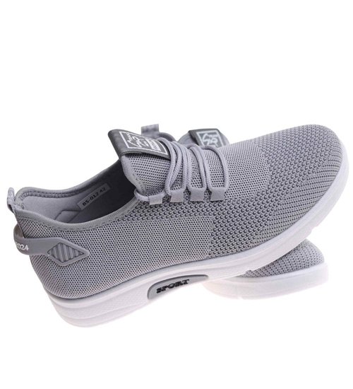 Wsuwane męskie szare buty sportowe /D9-1 17799 GF285 +H2/