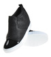Czarne trampki na niskim koturnie /C1-3 4300 S174/