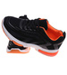 Sznurowane damskie buty sportowe Czarno pomarańczowe /G12-1 18089 T333/