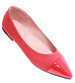 Czerwone baleriny damskie ze szpicem /F10-3 16008 T181/