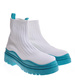 Damskie botki na grubej podeszwie White/Green /F7-2 12390 T490/