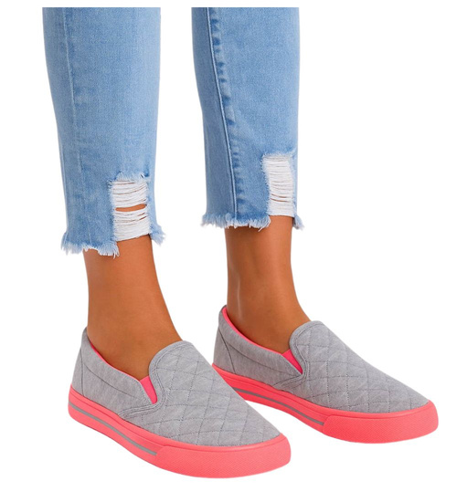 Szaro fuksjowe dziewczęce tenisówki /F1-2 15900 T075/