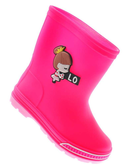 Wodoodporne dziecięce kalosze gumiaki Fuksja /G11-1 8035 S213/