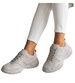 Szare sneakersy damskie sznurowane buty sportowe /D8-1 18709 T152/